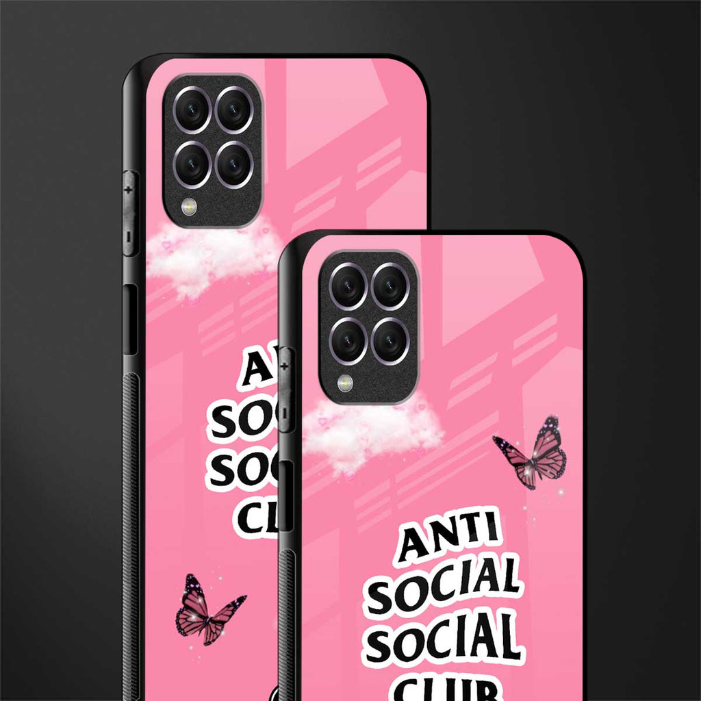 anti social social club pink edition glass case for samsung galaxy f62 image-2