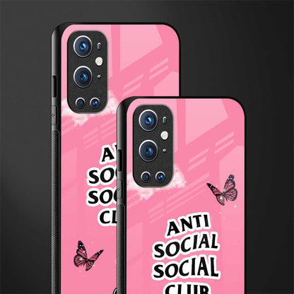 anti social social club pink edition glass case for oneplus 9 pro image-2