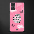 anti social social club pink edition glass case for oppo a54 image