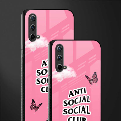 anti social social club pink edition glass case for oneplus nord ce 5g image-2