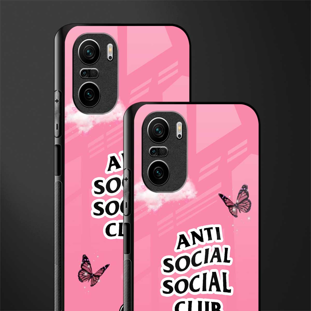 anti social social club pink edition glass case for mi 11x 5g image-2