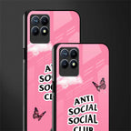 anti social social club pink edition glass case for realme 8i image-2