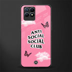 anti social social club pink edition glass case for realme 8i image