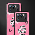 anti social social club pink edition glass case for mi 11 ultra 5g image-2