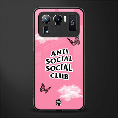 anti social social club pink edition glass case for mi 11 ultra 5g image