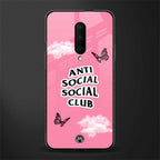 anti social social club pink edition glass case for oneplus 7 pro image