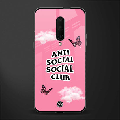 anti social social club pink edition glass case for oneplus 7 pro image
