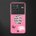 anti social social club pink edition glass case for vivo x80 pro 5g image