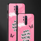 anti social social club pink edition glass case for oneplus 8 pro image-2