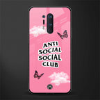 anti social social club pink edition glass case for oneplus 8 pro image