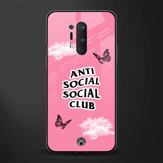 anti social social club pink edition glass case for oneplus 8 pro image