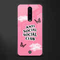 anti social social club pink edition glass case for oneplus 8 image