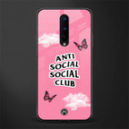 anti social social club pink edition glass case for oneplus 8 image