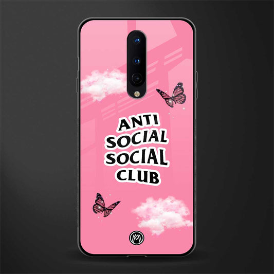 anti social social club pink edition glass case for oneplus 8 image