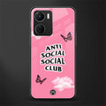 anti social social club pink edition back phone cover | glass case for vivo y16