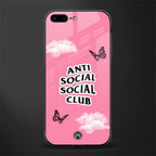 anti social social club pink edition glass case for iphone 7 plus image