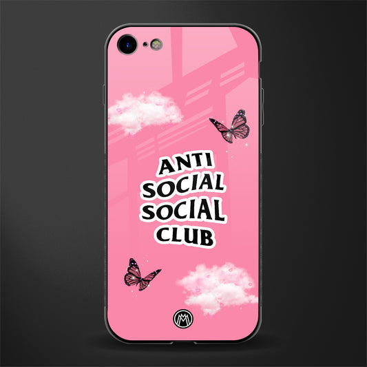 anti social social club pink edition glass case for iphone 7 image