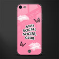 anti social social club pink edition glass case for iphone 8 image