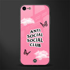 anti social social club pink edition glass case for iphone 8 image