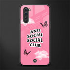 anti social social club pink edition glass case for oneplus nord ac2001 image