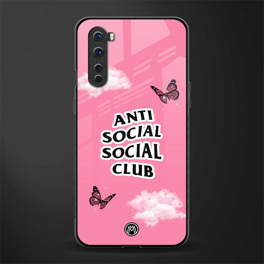 anti social social club pink edition glass case for oneplus nord ac2001 image