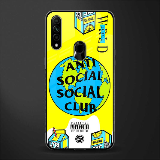 anti social social club x juice wrld glass case for oppo a31 image