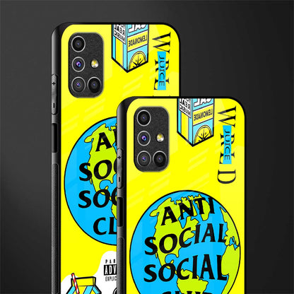 anti social social club x juice wrld glass case for samsung galaxy m31s image-2