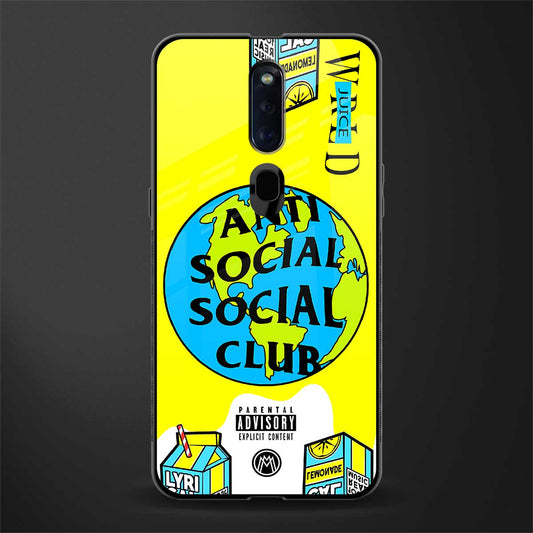 anti social social club x juice wrld glass case for oppo f11 pro image