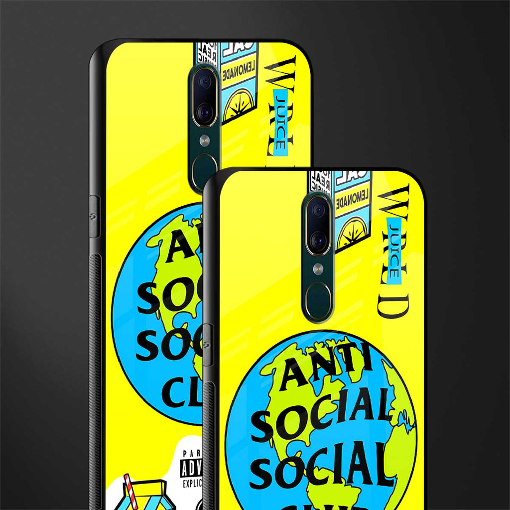anti social social club x juice wrld glass case for oppo f11 image-2