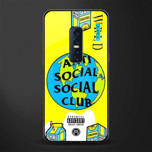 anti social social club x juice wrld glass case for vivo v17 pro image