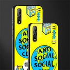 anti social social club x juice wrld glass case for vivo z1x image-2
