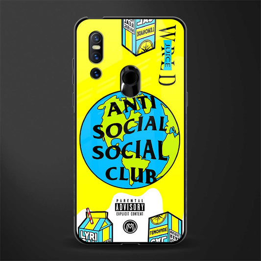 anti social social club x juice wrld glass case for vivo v15 image