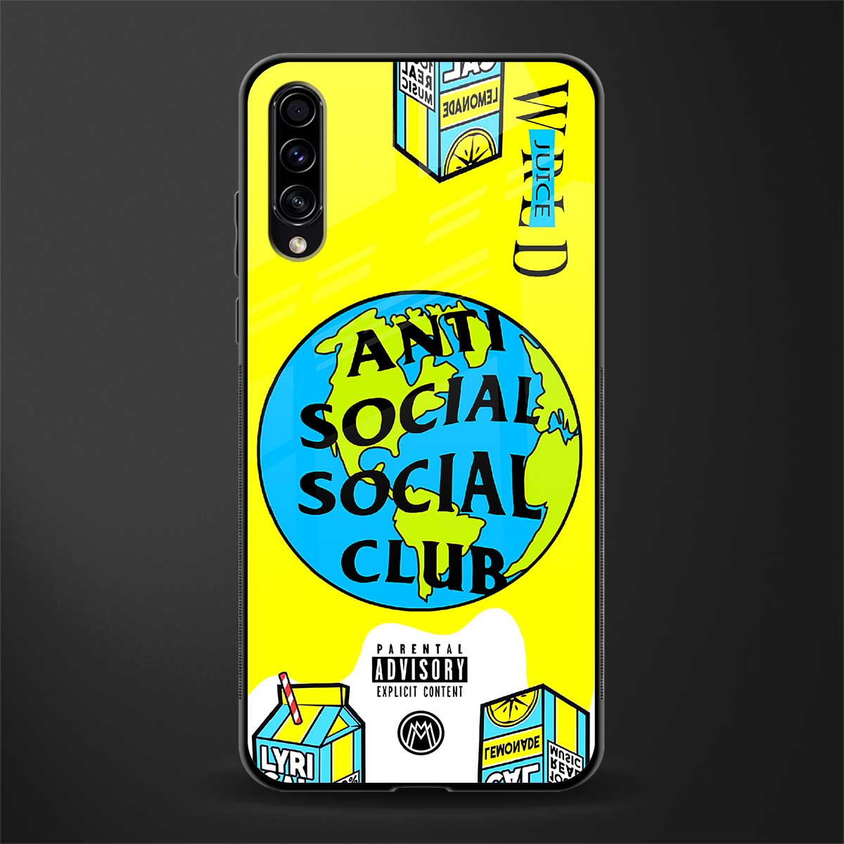 anti social social club x juice wrld glass case for samsung galaxy a30s image