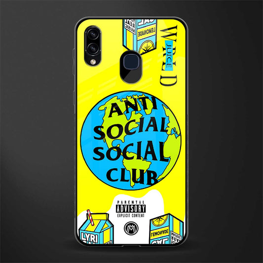 anti social social club x juice wrld glass case for samsung galaxy a30 image