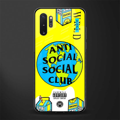 anti social social club x juice wrld glass case for samsung galaxy note 10 plus image