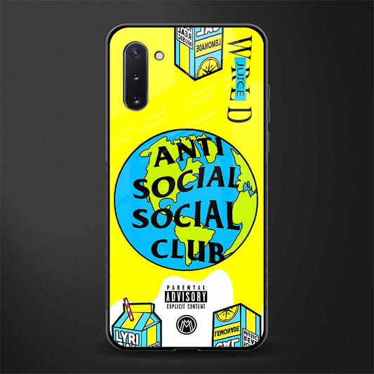 anti social social club x juice wrld glass case for samsung galaxy note 10 image