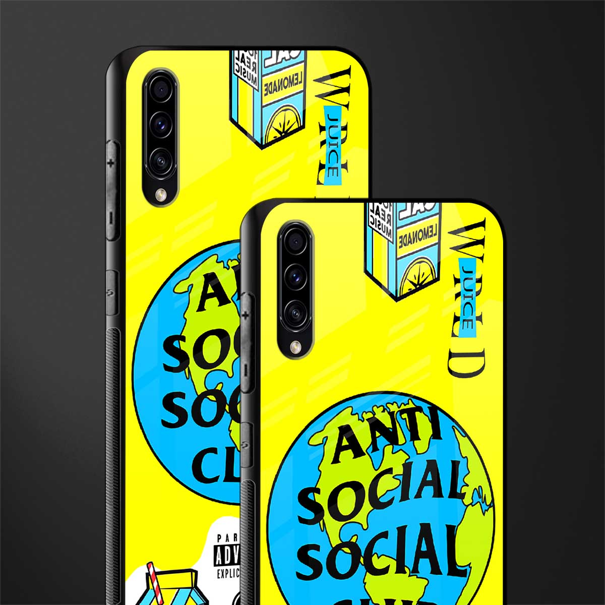 anti social social club x juice wrld glass case for samsung galaxy a70s image-2