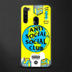 anti social social club x juice wrld glass case for redmi note 8 image