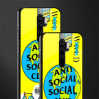 anti social social club x juice wrld glass case for redmi note 8 pro image-2