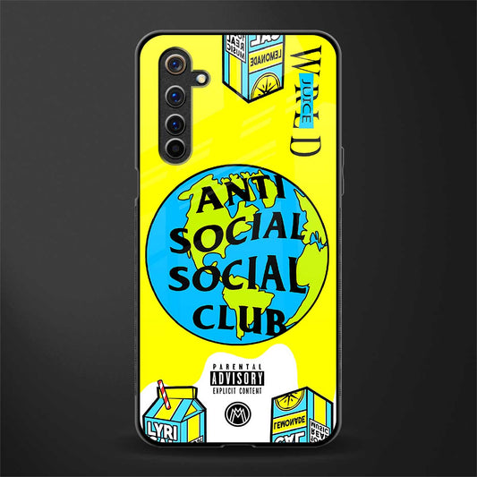 anti social social club x juice wrld glass case for realme 6 pro image
