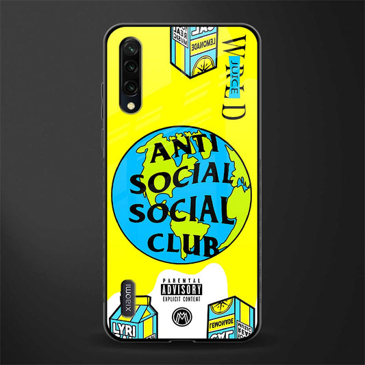 anti social social club x juice wrld glass case for mi a3 redmi a3 image