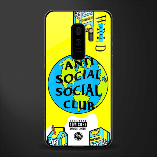 anti social social club x juice wrld glass case for samsung galaxy s9 plus image