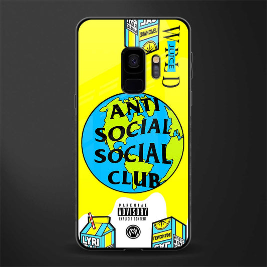 anti social social club x juice wrld glass case for samsung galaxy s9 image
