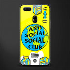 anti social social club x juice wrld glass case for oppo a7 image