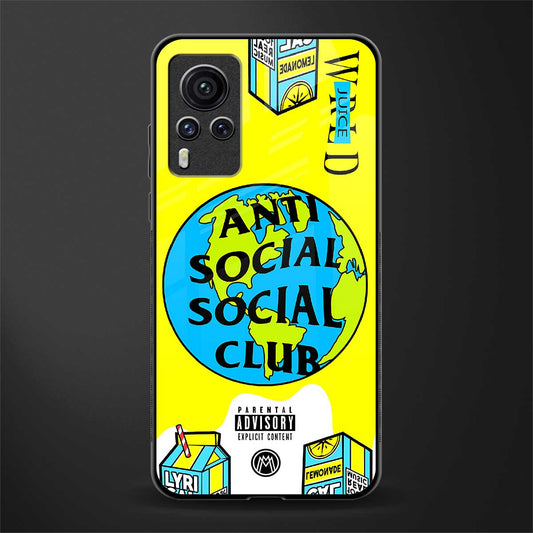 anti social social club x juice wrld glass case for vivo x60 pro image