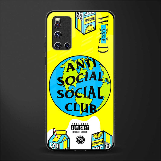 anti social social club x juice wrld glass case for vivo v19 image