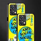 anti social social club x juice wrld back phone cover | glass case for realme 9 pro 5g