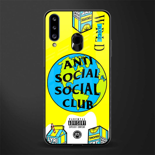 anti social social club x juice wrld glass case for samsung galaxy a20s image