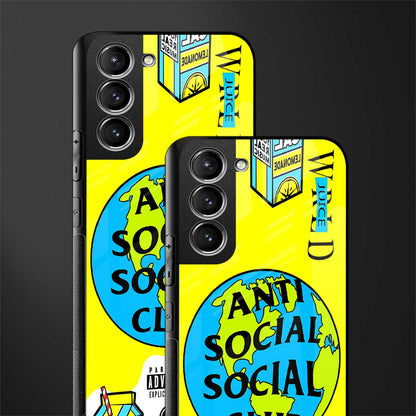 anti social social club x juice wrld glass case for samsung galaxy s21 plus image-2
