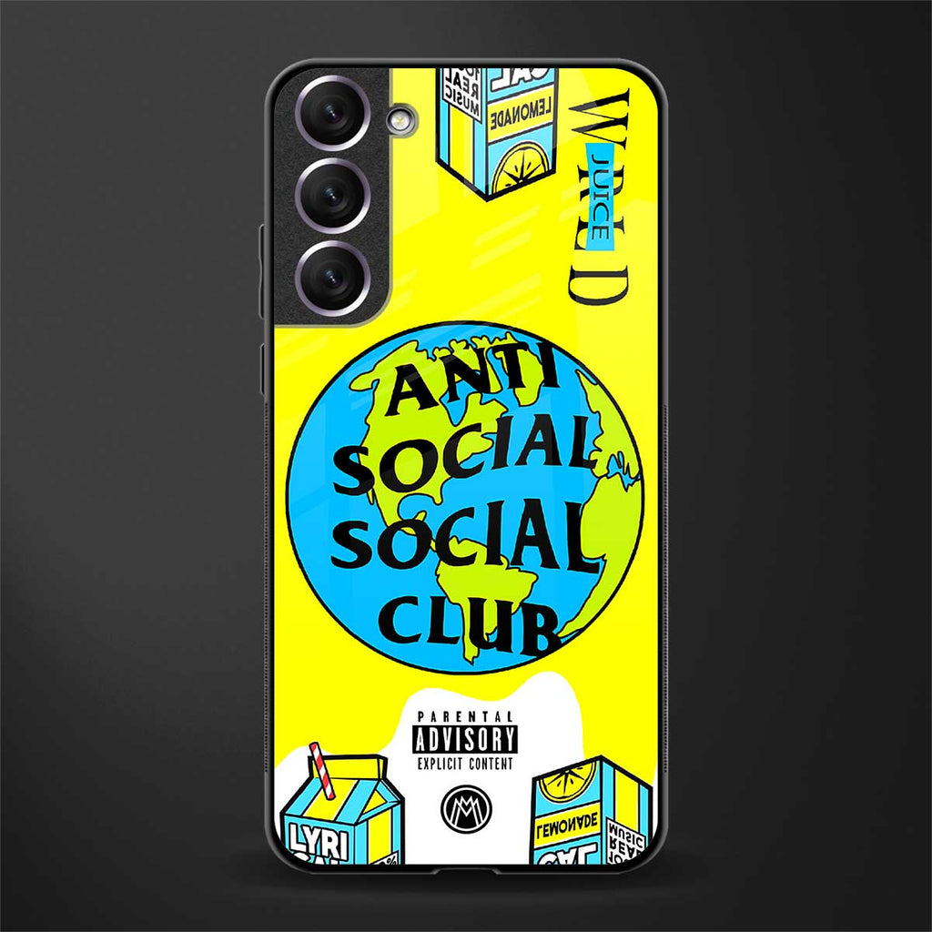 anti social social club x juice wrld glass case for samsung galaxy s21 fe 5g image